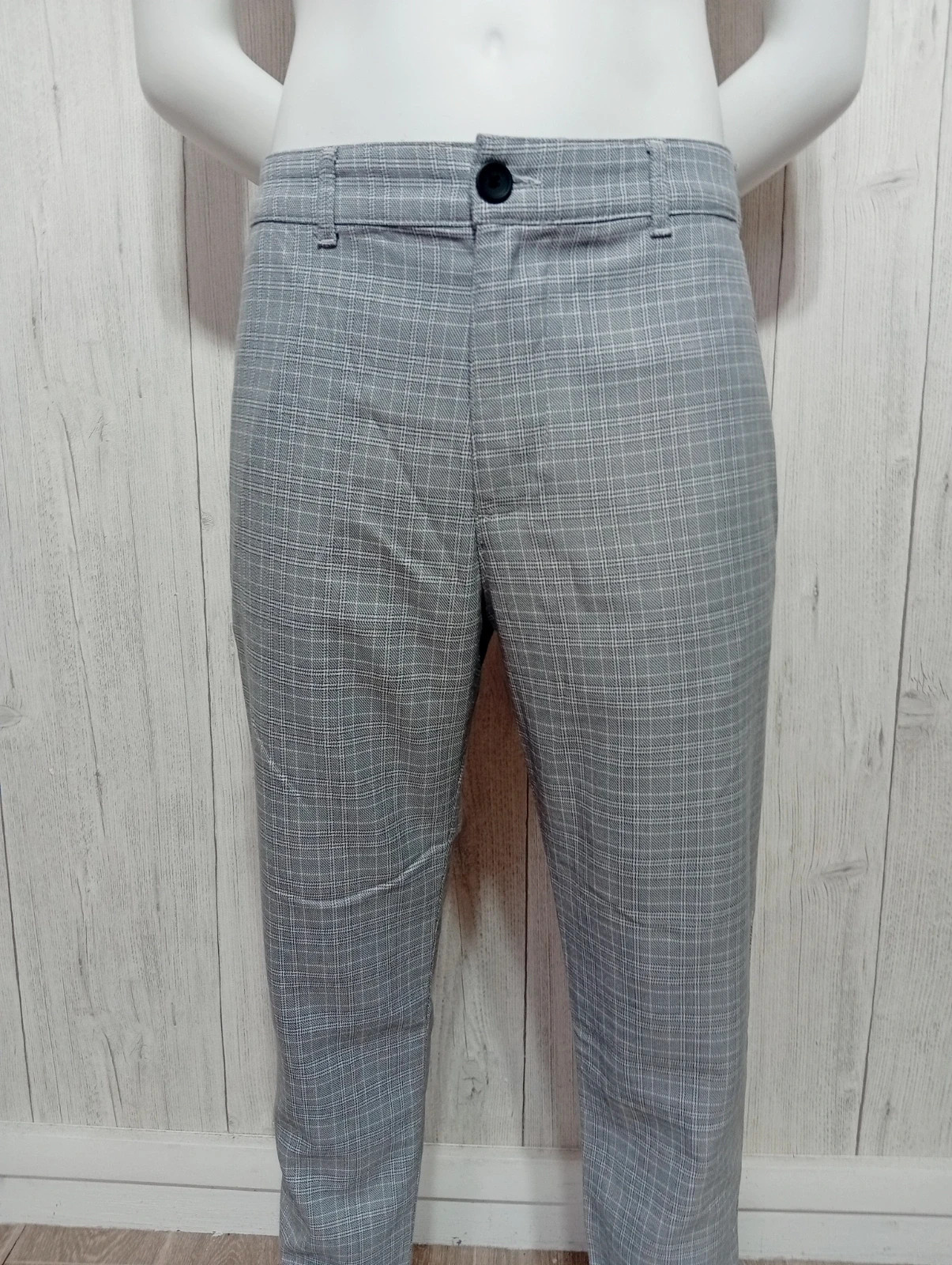 Pantalon de costume homme - taille XL/42 ( W32/L30)- Hollister- couleur gris et blanc – Hollister – taille XL 2