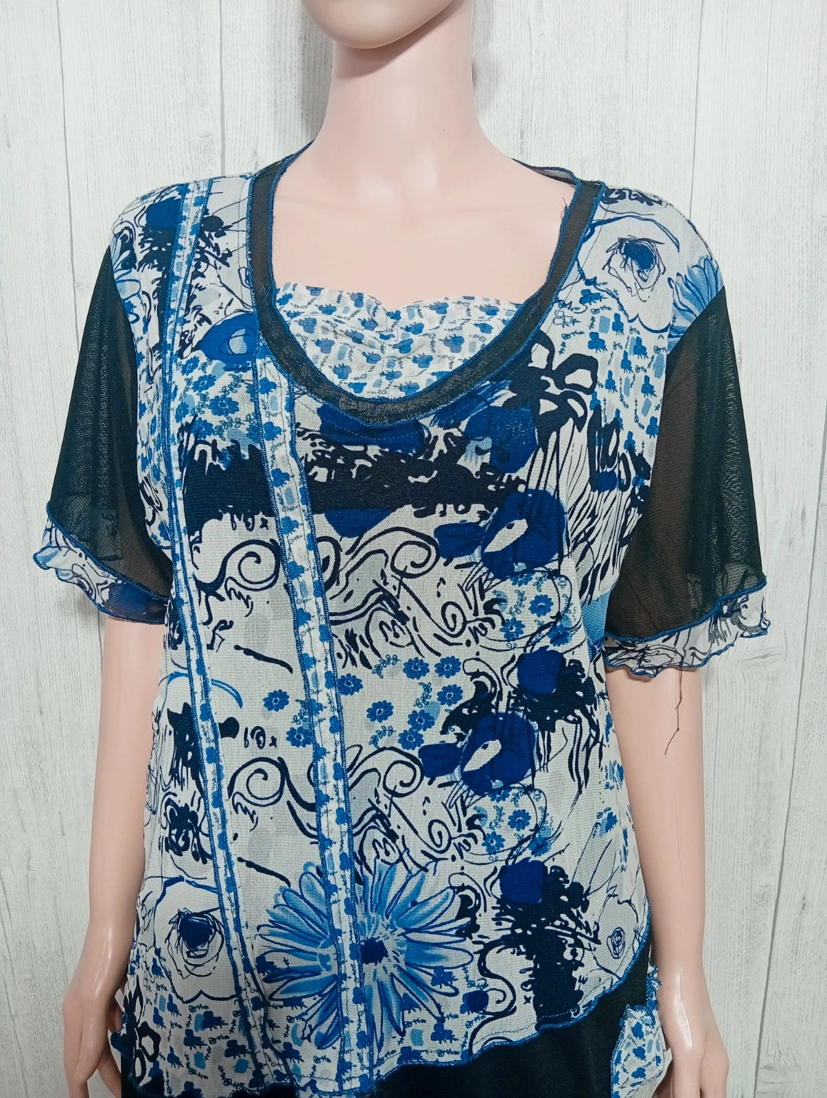 Blouse femme - taille XXL/44 - purplerose - couleur marine et noir – Purplerose – taille XXL / 44 / 16 2