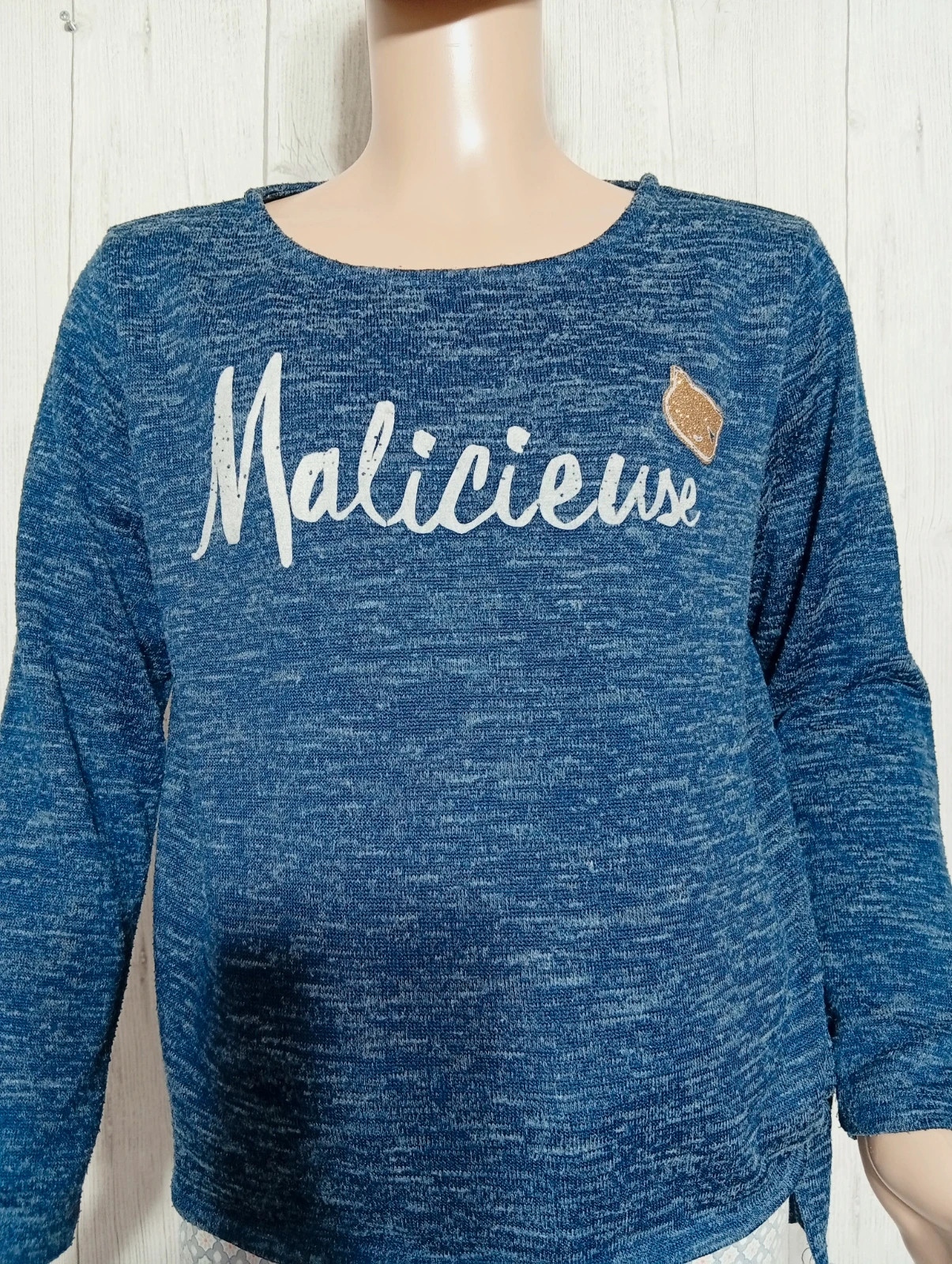 Sweat manche longue fille - taille 10 ans - gemo - couleur bleu marine – Gémo – taille 10 ans / 140 cm 2