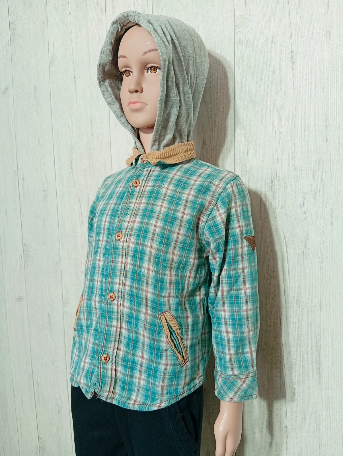 Chemise a capuche garcon - taille 3 ans (90/97 cm) - Kiabi - couleur multicolore – Kiabi – taille 3 ans / 98 cm 5