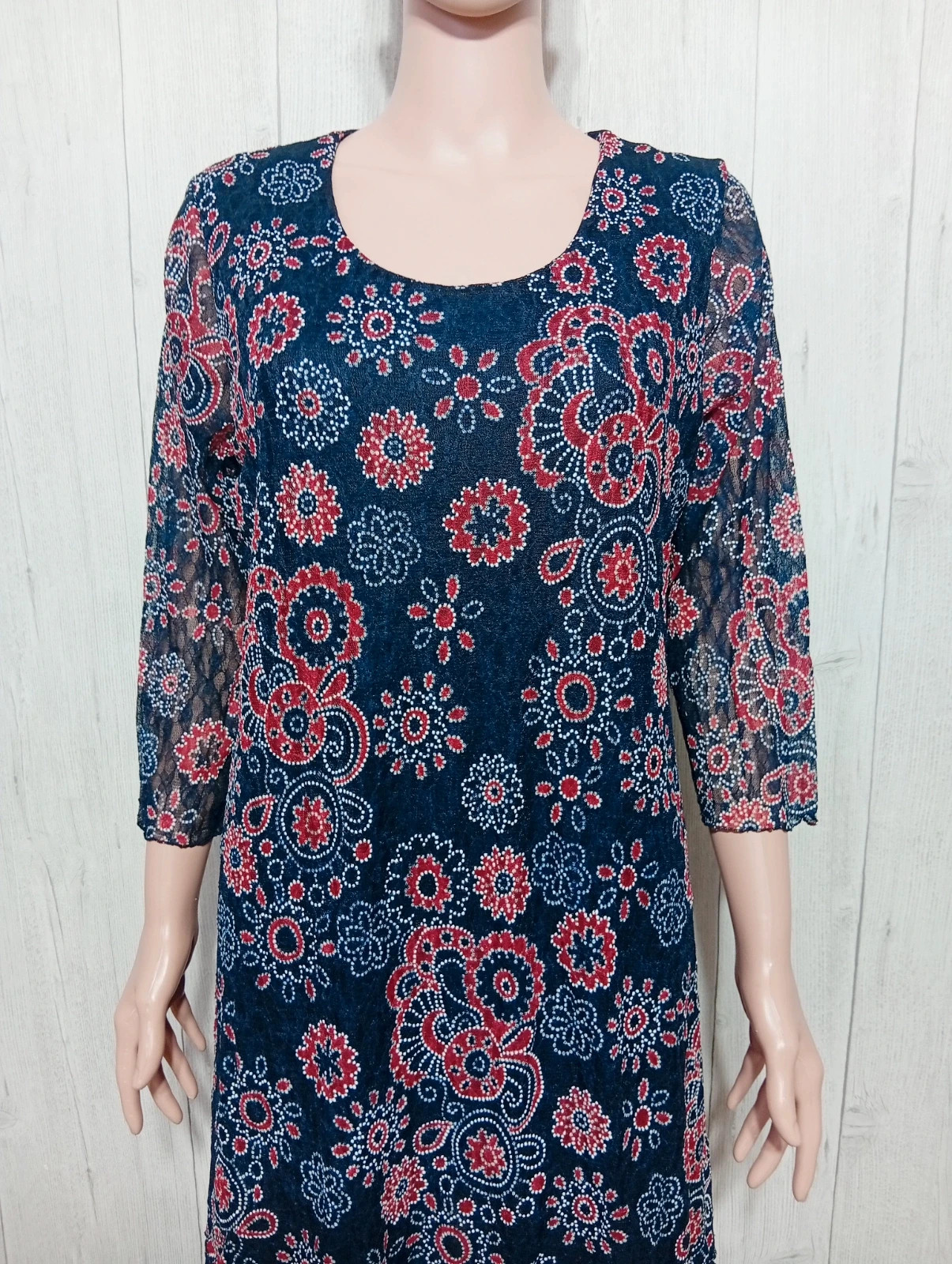 Robe femme - taille S/36 - paprika - couleur marine blanc rouge – paprika – taille S / 36 / 8 2