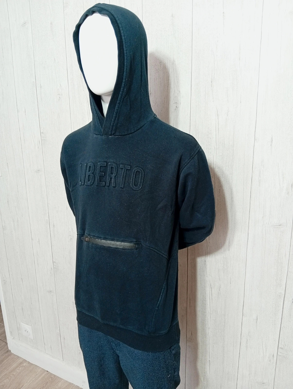 Pull a capuche garcon - taille 16 ans /M - liberto - couleur noir – Liberto – taille M 5