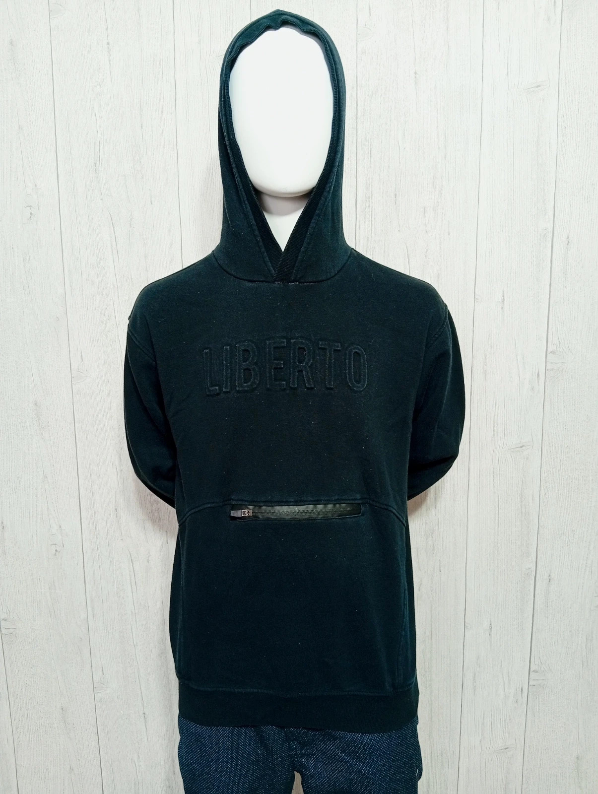 Pull a capuche garcon - taille 16 ans /M - liberto - couleur noir