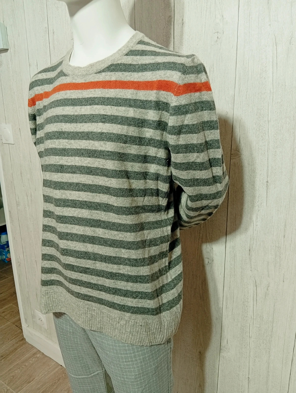 Pull homme - taille L/40 - burton - couleur gris – Burton – taille L 5