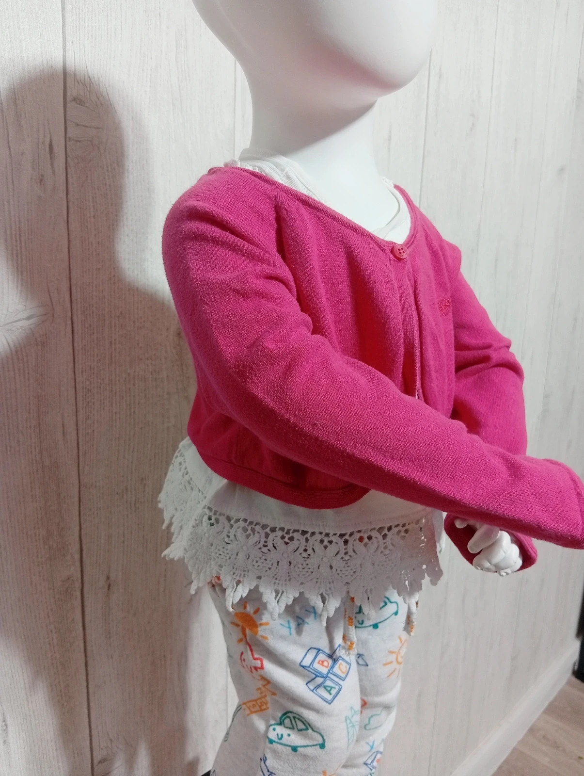 Boléro fille - taille 2ans (86 cm) - obaibi - couleur fushia – Obaïbi – taille 18-24 mois / 86 cm 2