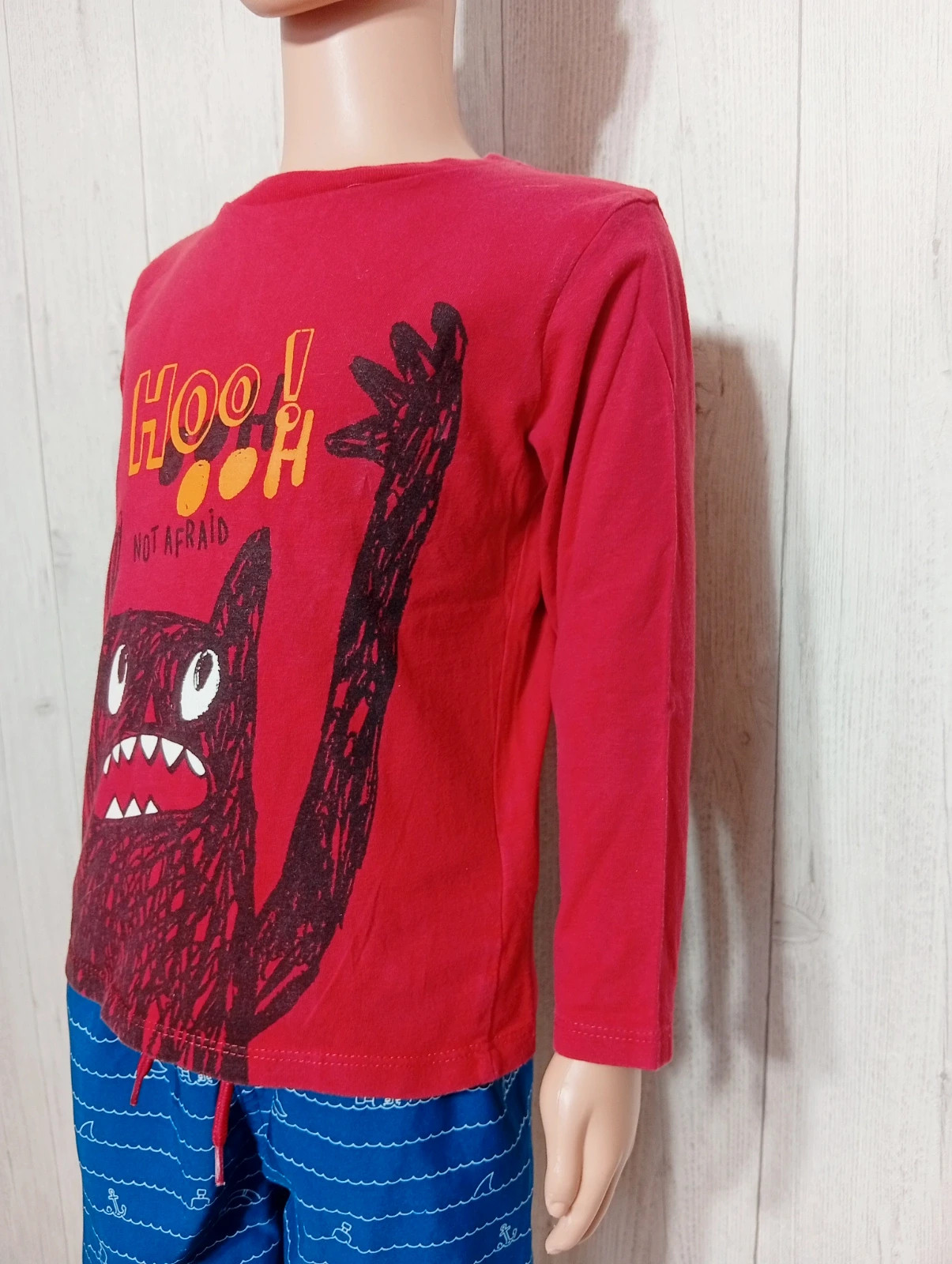 T-shirt manche longue garçon - taille 3/4 ans - Tex - couleur rouge noir – TEX – taille 3 ans / 98 cm 5