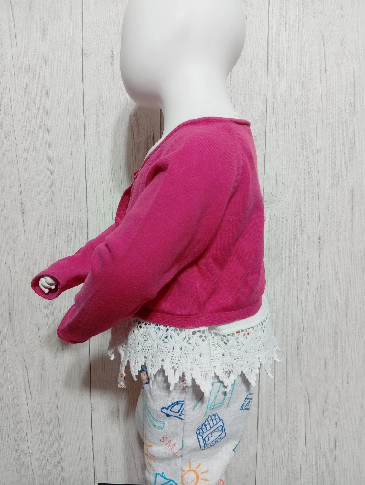 Boléro fille - taille 2ans (86 cm) - obaibi - couleur fushia – Obaïbi – taille 18-24 mois / 86 cm 5