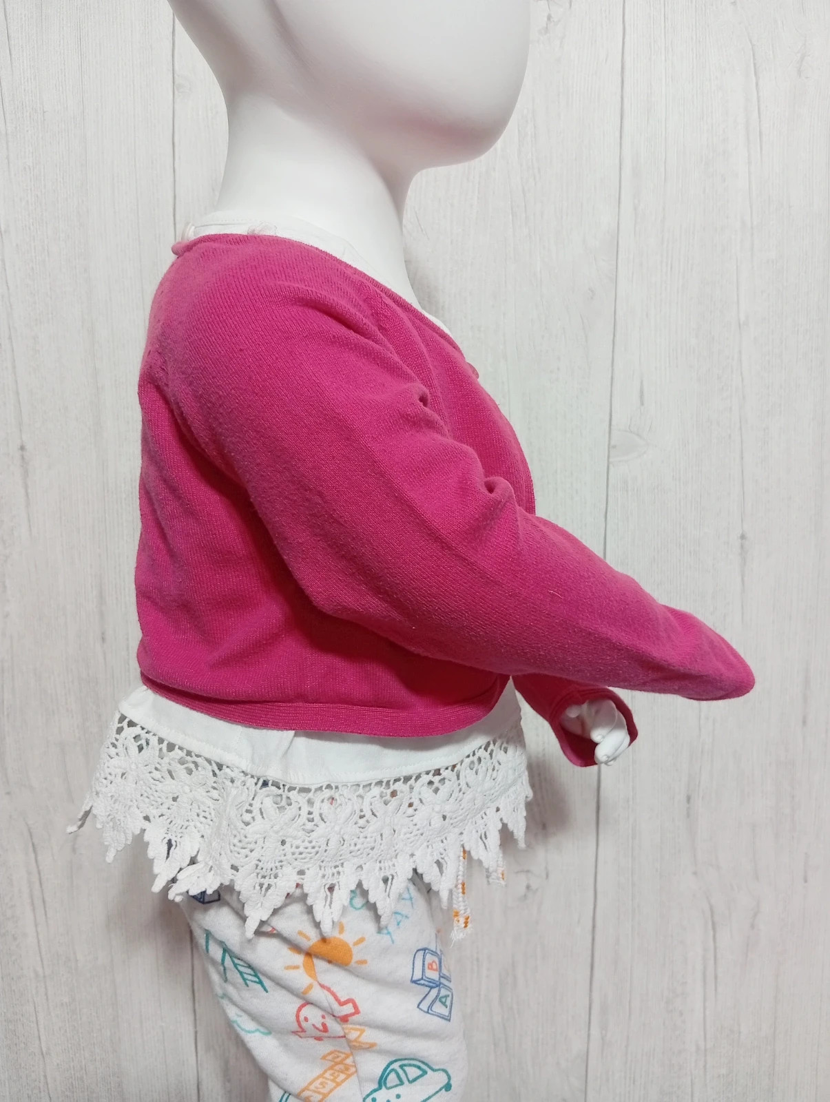 Boléro fille - taille 2ans (86 cm) - obaibi - couleur fushia – Obaïbi – taille 18-24 mois / 86 cm 4