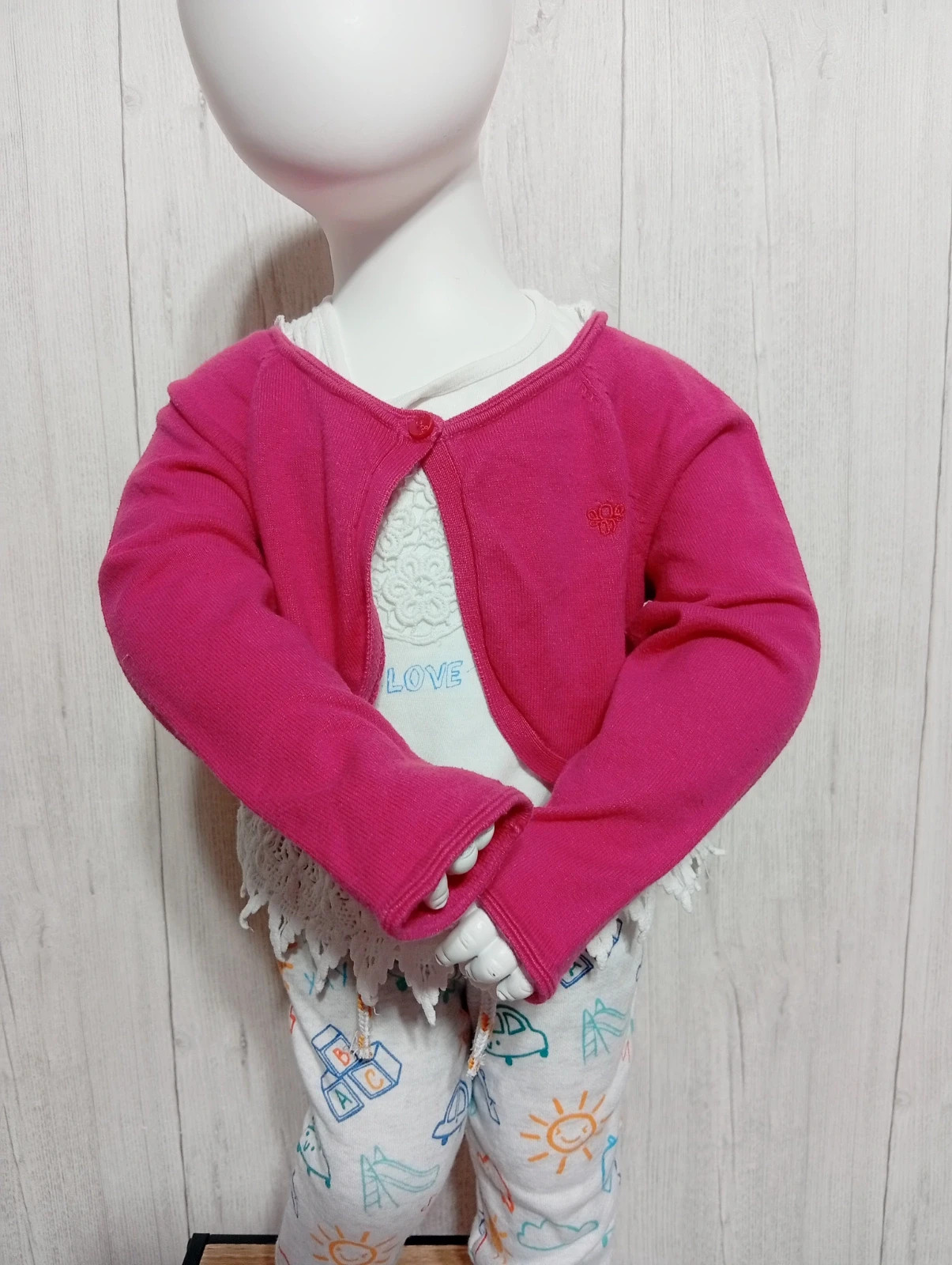 Boléro fille - taille 2ans (86 cm) - obaibi - couleur fushia