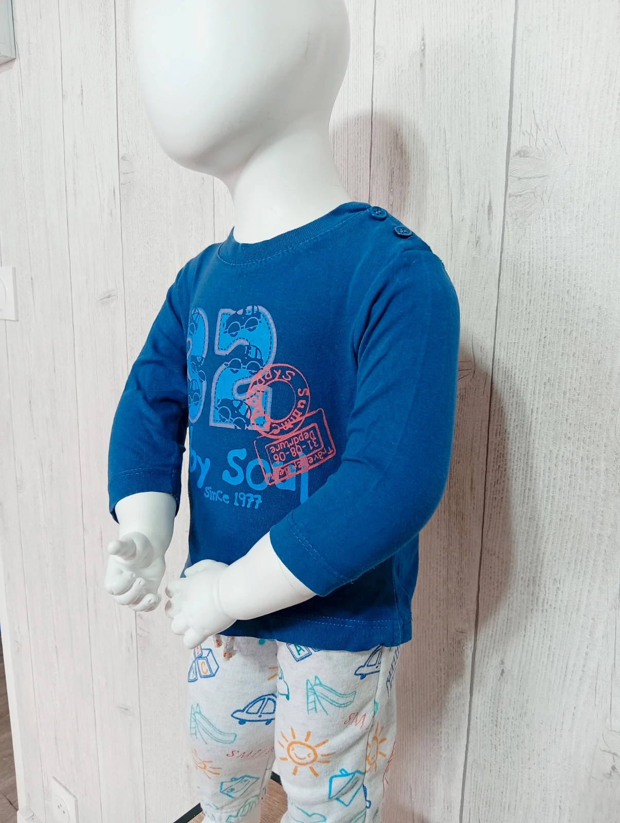 T-shirt manche longue garçon - taille 9 mois - carrefour- couleur marine – Carrefour – taille 9-12 mois / 74 cm 3