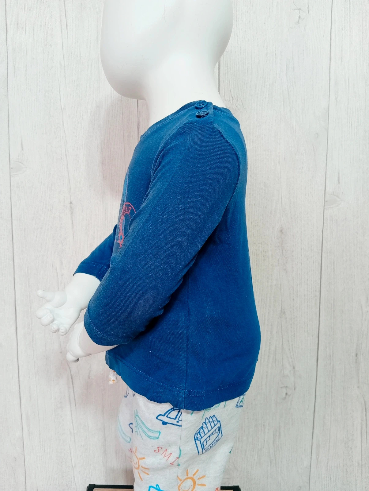 T-shirt manche longue garçon - taille 9 mois - carrefour- couleur marine – Carrefour – taille 9-12 mois / 74 cm 5