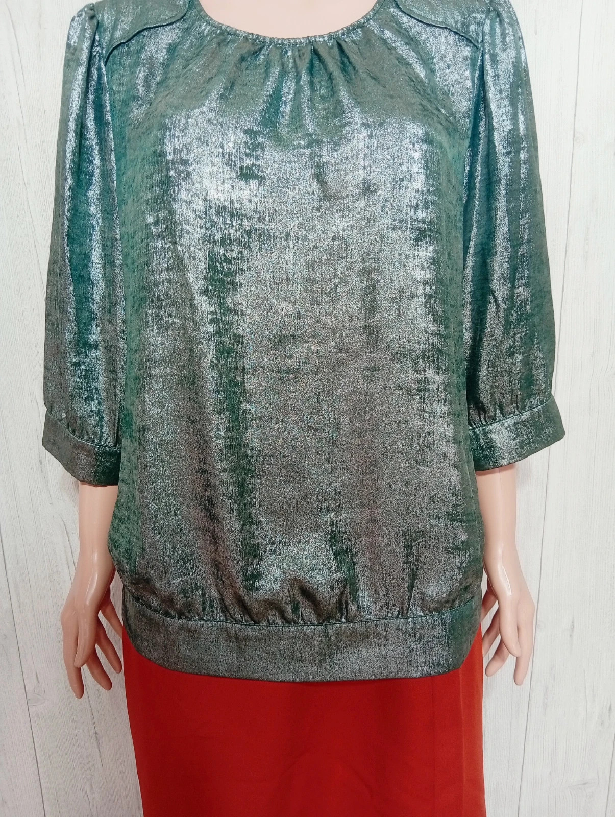 Blouse femme - taille XL/42 - promod - couleur gris argenté – Promod – taille XL / 42 / 14 3