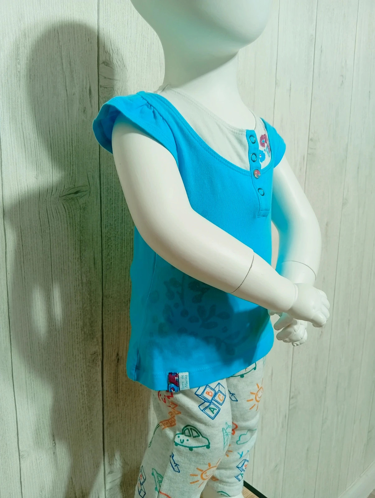 T-shirt manche courte fille - taille 2 ans - terre de marins- couleur turquoise blanc – Terre de Marins – taille 24-36 mois / 92 cm 4