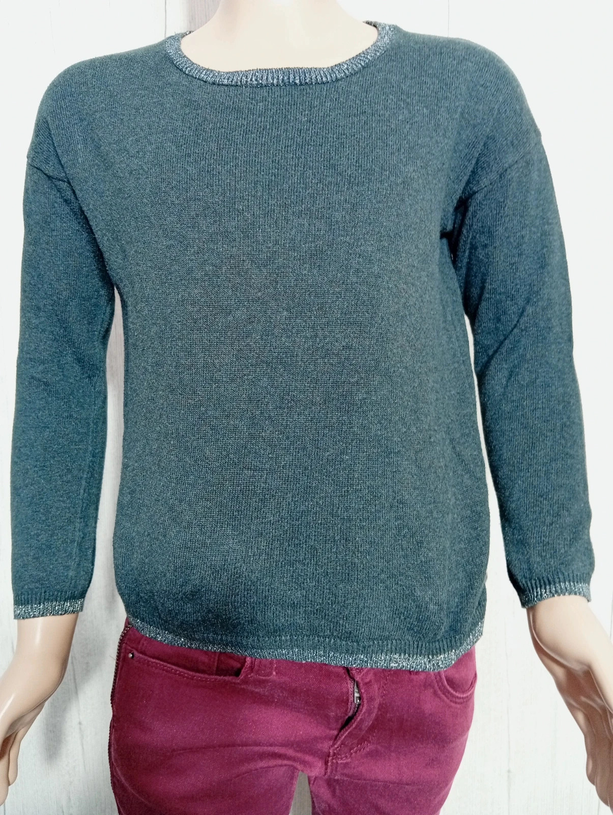 Pull manche longue fille - taille 8 ans (119/131 cm) - inextenso- couleur gris argenté – In Extenso – taille 8 ans / 128 cm 3
