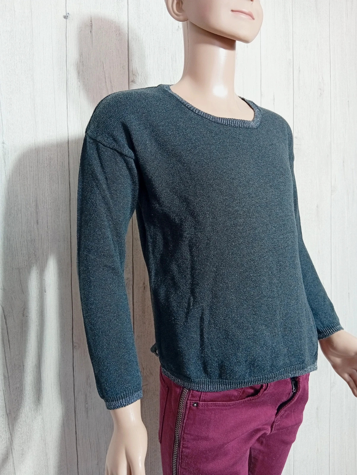 Pull manche longue fille - taille 8 ans (119/131 cm) - inextenso- couleur gris argenté – In Extenso – taille 8 ans / 128 cm 4