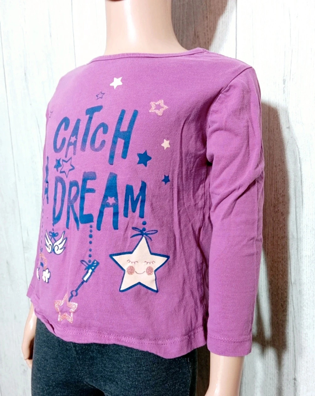 T-shirt manche longue fille- Taille 3 ans ( 98/104 cm) - Lupilu- couleur violet marine – Lupilu – taille 3 ans / 98 cm 5