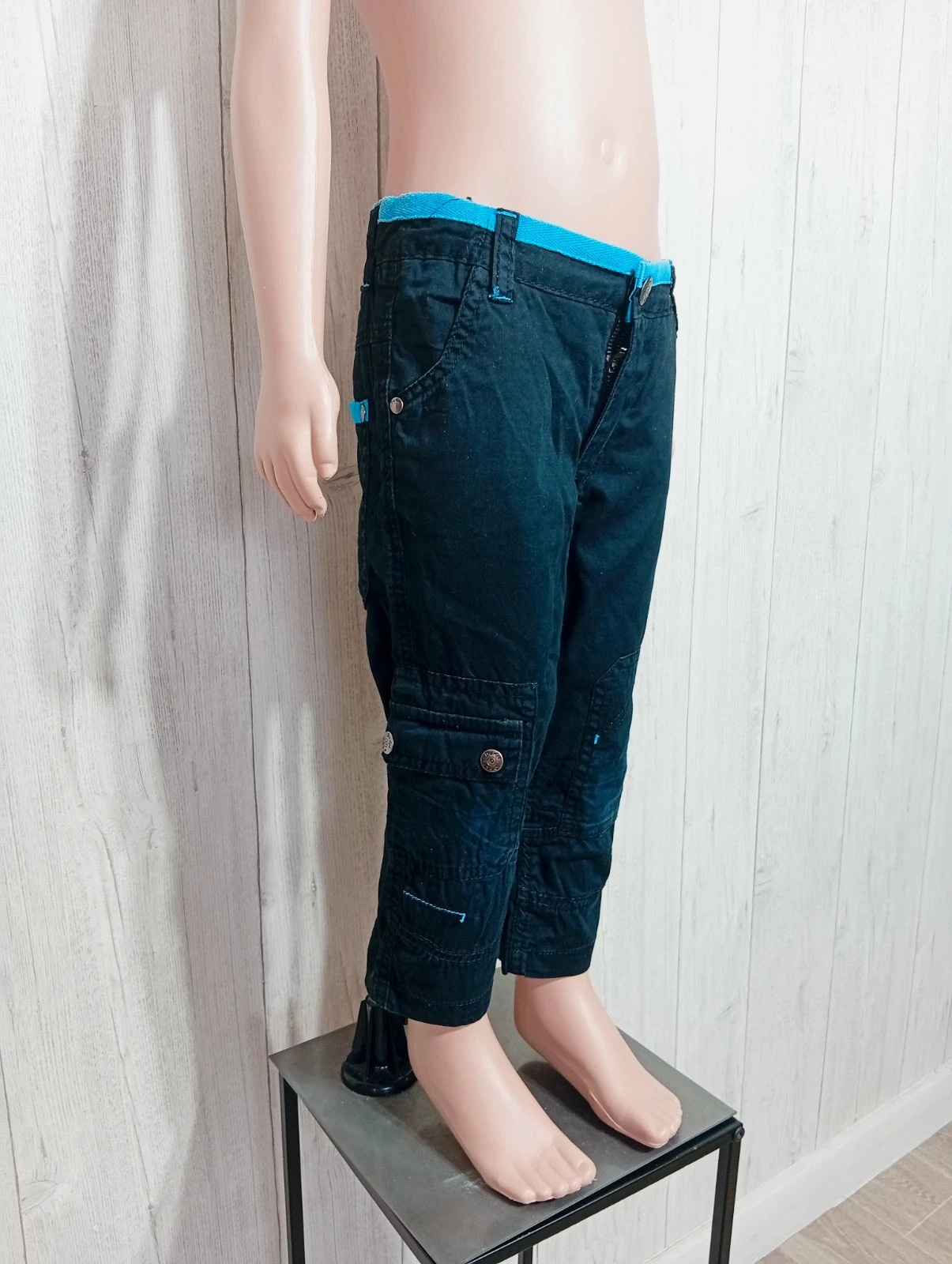 Pantalon garçon - taille 5 ans (110 cm) - orchestra - couleur noir et bleu clair – Orchestra – taille 5 ans / 110 cm 4