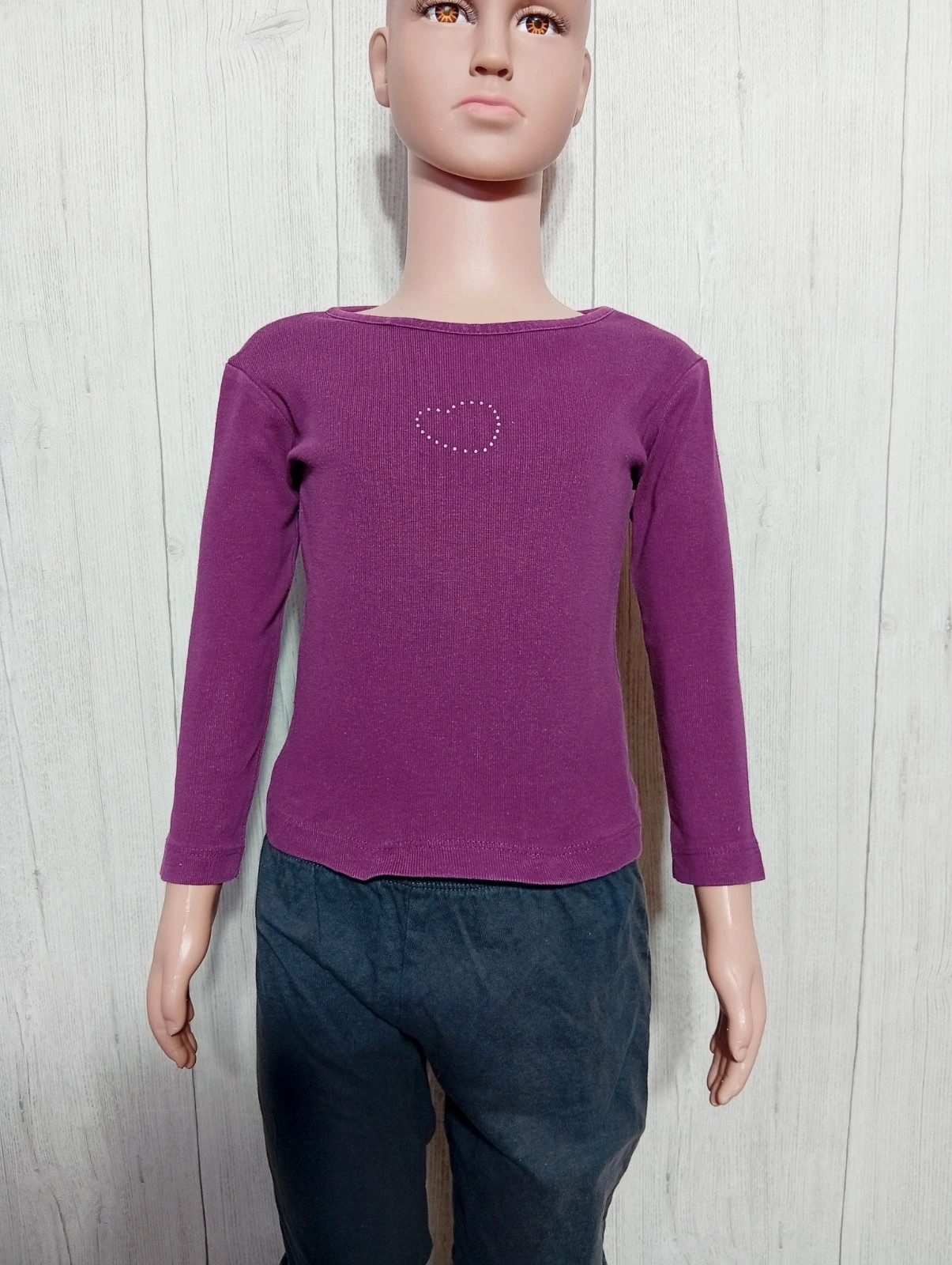 T-shirt manche longue fille- taille 2 ans - inextenso- couleur violet – In Extenso – taille 24-36 mois / 92 cm
