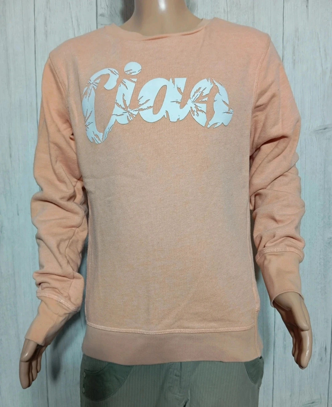 Pull manches longues fille - Taille 12 ans (152 cm) - tape a loeil - Couleur abricot et blanc – Tape à l'œil – taille 12 ans / 152 cm 3