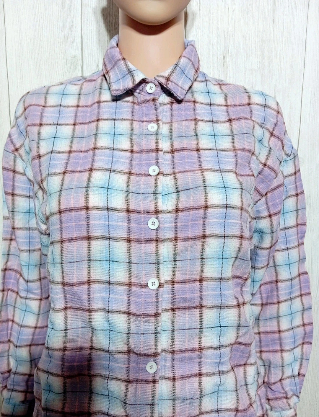 Chemise manche longues femme - Taille S/36 - shein - couleur lila multicolore – Shein – taille S / 36 / 8 2