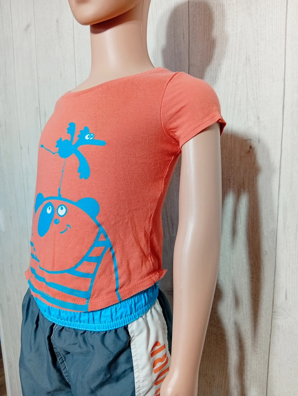 T-shirt manche courte fille - taille 2 ans (;82/88 cm- decathlon - couleur corail et vert – Decathlon – taille 18-24 mois / 86 cm 5
