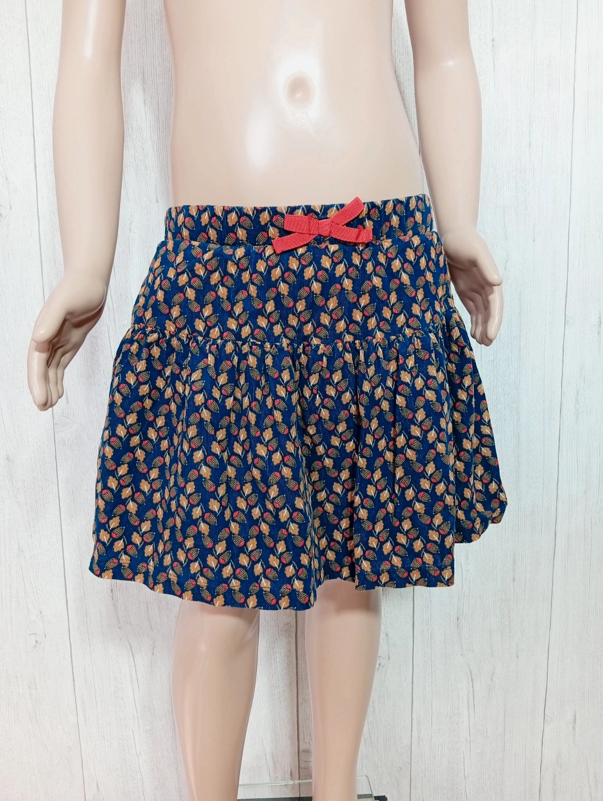 Jupe fille - taille 8 ans (128 cm) - okaidi - couleur marine marron
