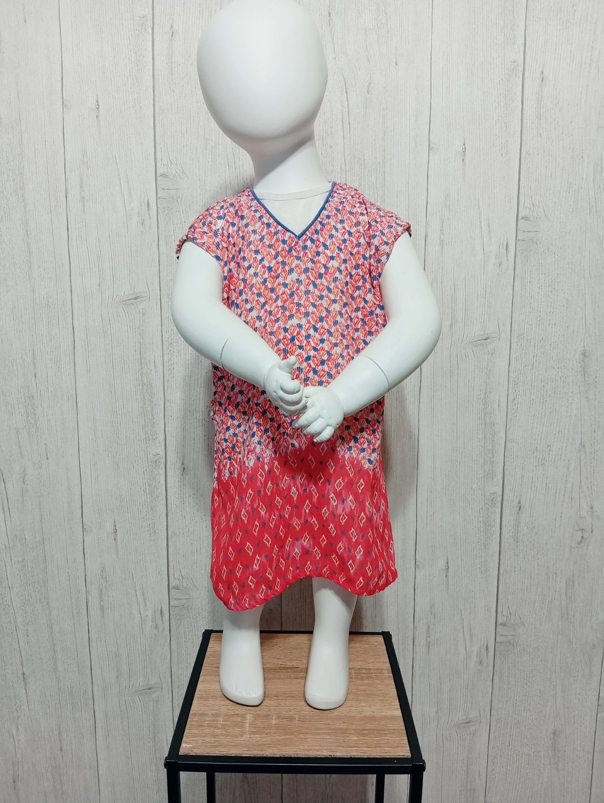 Robe fille - taille 2 ans - kimbaloo - couleur blanc multicolore