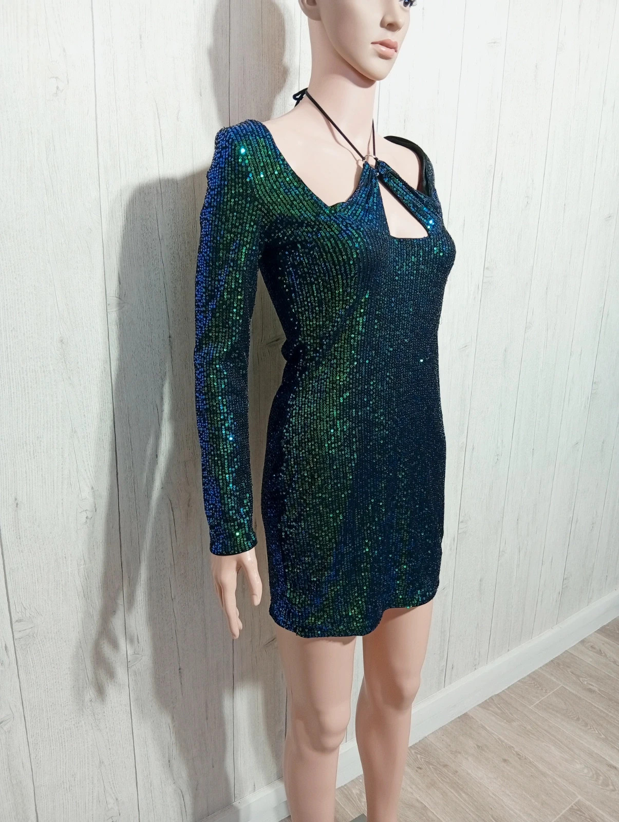 Robe femme - taille S/36- shein - couleur vert – Shein – taille S / 36 / 8 4