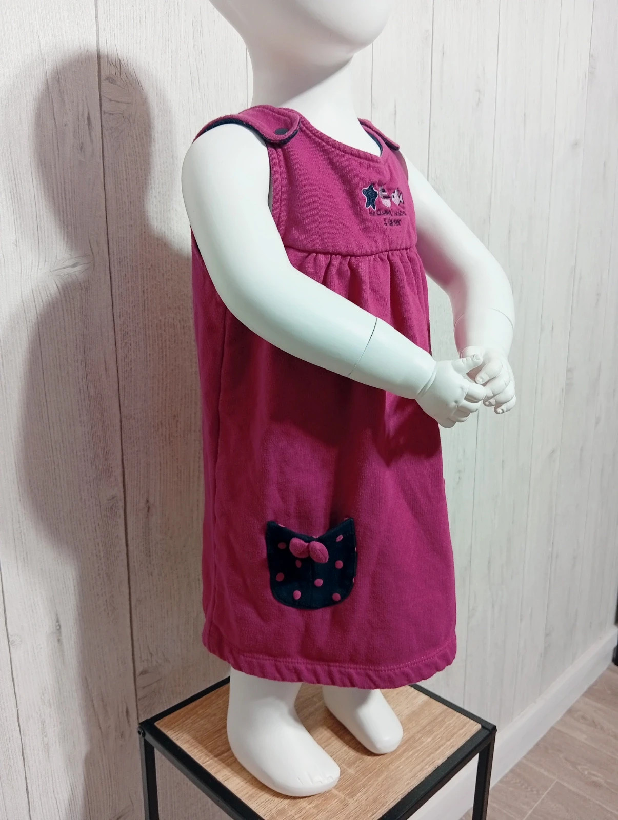 Robe fille - taille 2 ans - Hublot - couleur fushia noir – Hublot – taille 24-36 mois / 92 cm 4