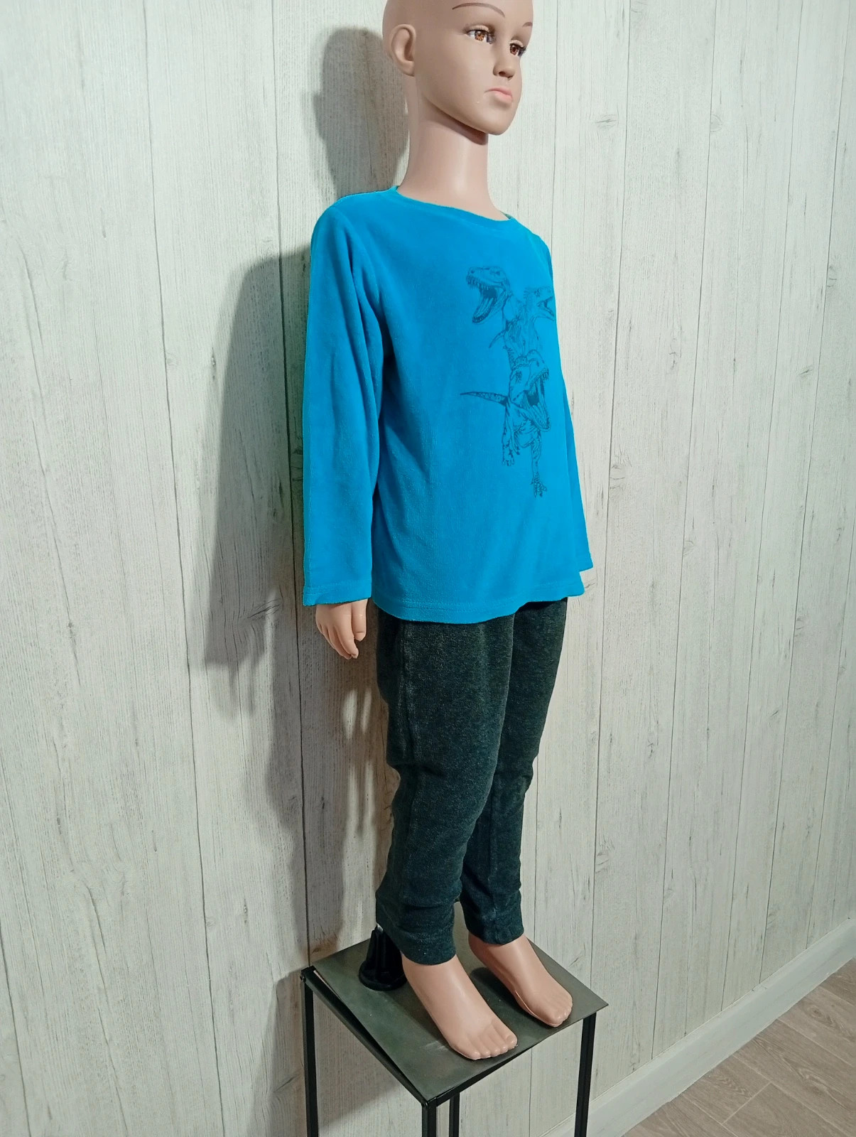 Pyjama 2pieces garcon - taille 5 ans (107/113cm)- kiabi - couleur turquoise et gris – In Extenso – taille 5 ans / 110 cm 4