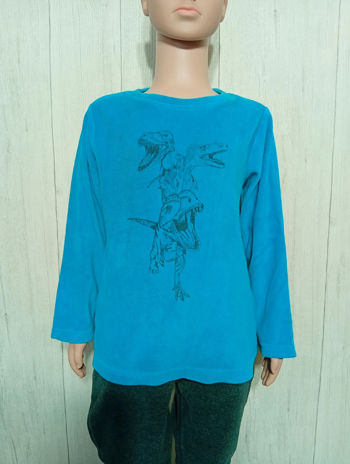 Pyjama 2pieces garcon - taille 5 ans (107/113cm)- kiabi - couleur turquoise et gris – In Extenso – taille 5 ans / 110 cm 2