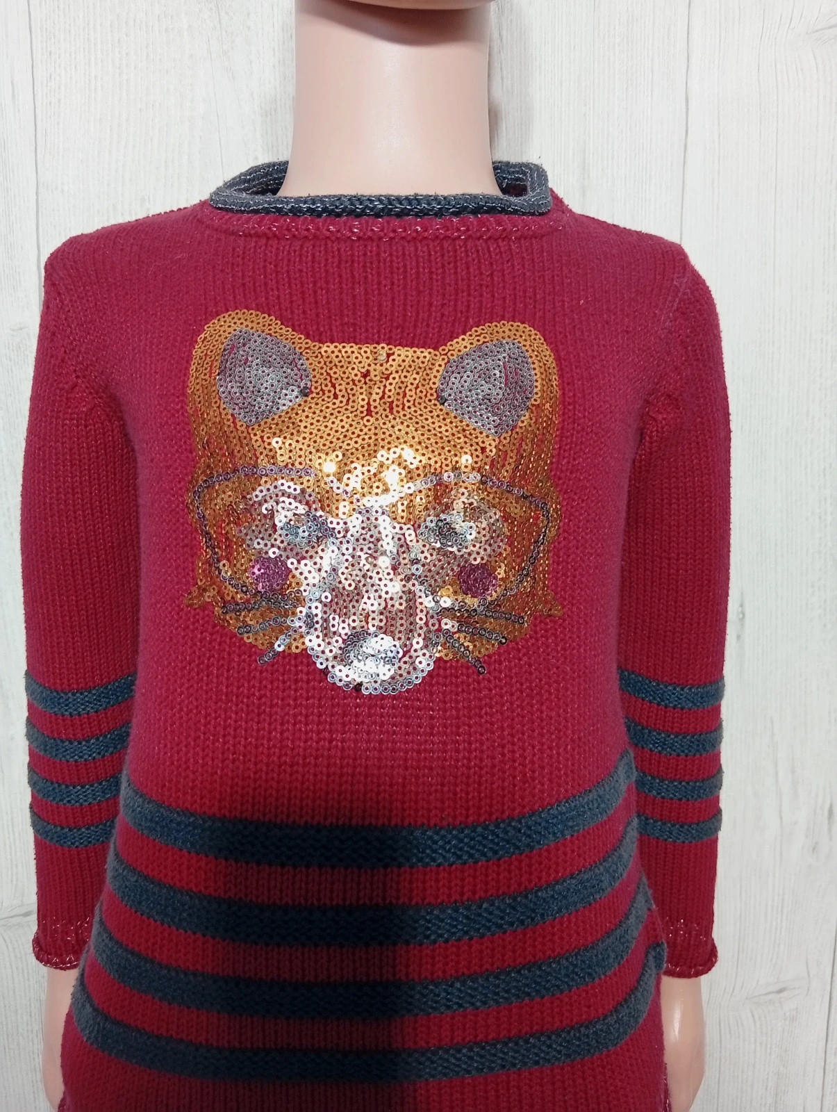 Pull fille - taille 2ans (92 cm) - orchestra- couleur bordeau gris dore – Orchestra – taille 24-36 mois / 92 cm 2