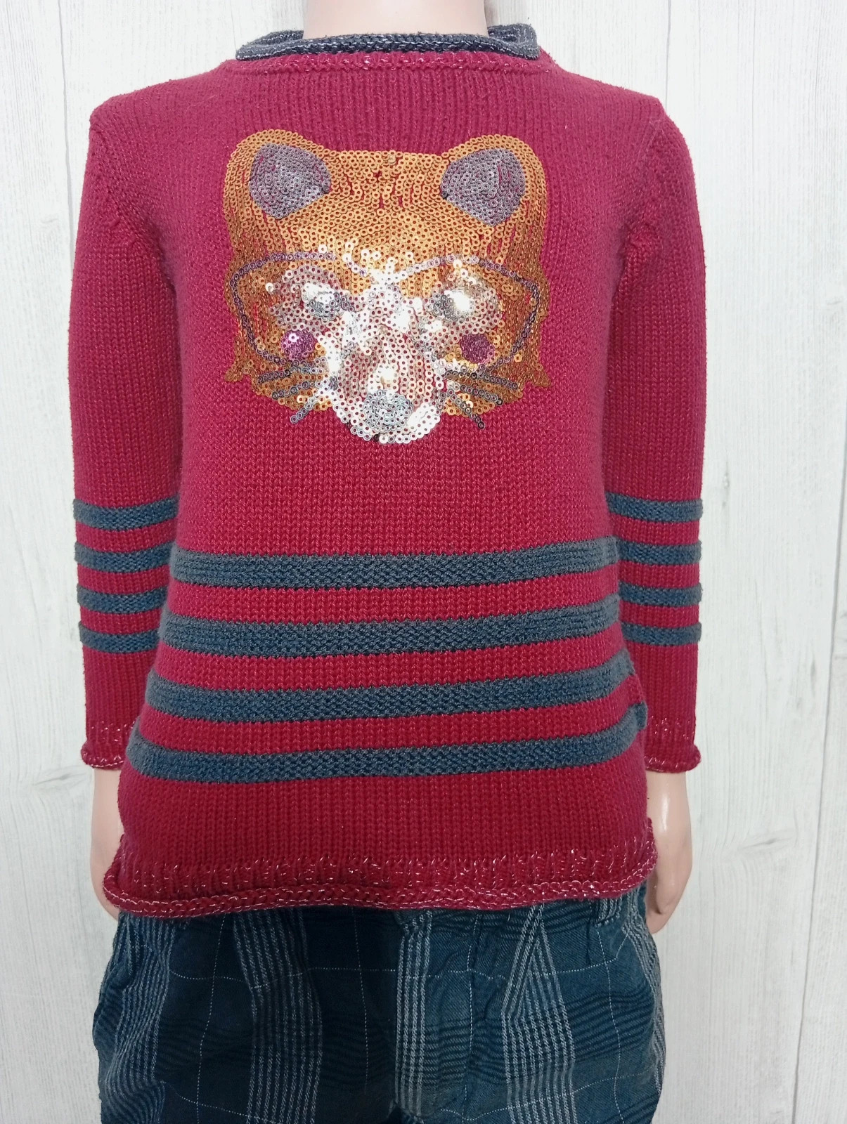 Pull fille - taille 2ans (92 cm) - orchestra- couleur bordeau gris dore – Orchestra – taille 24-36 mois / 92 cm 3