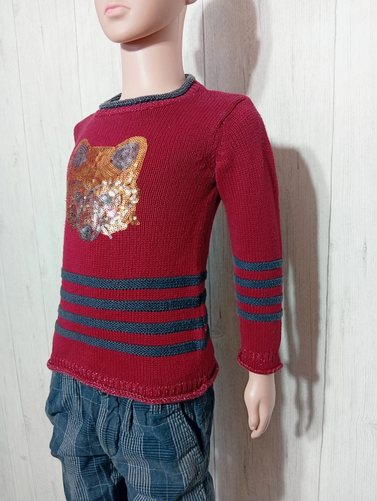Pull fille - taille 2ans (92 cm) - orchestra- couleur bordeau gris dore – Orchestra – taille 24-36 mois / 92 cm 5