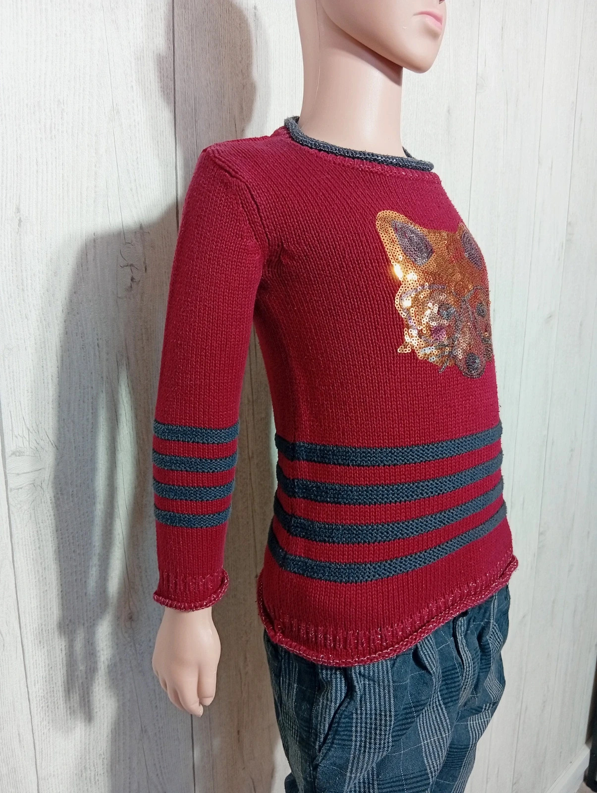 Pull fille - taille 2ans (92 cm) - orchestra- couleur bordeau gris dore – Orchestra – taille 24-36 mois / 92 cm 4