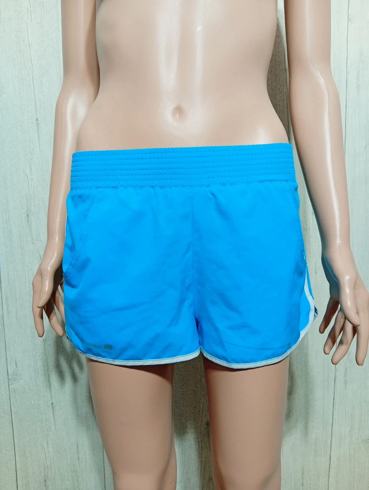 Short femme - taille XS/34 - artengo - couleur bleu et blanc
