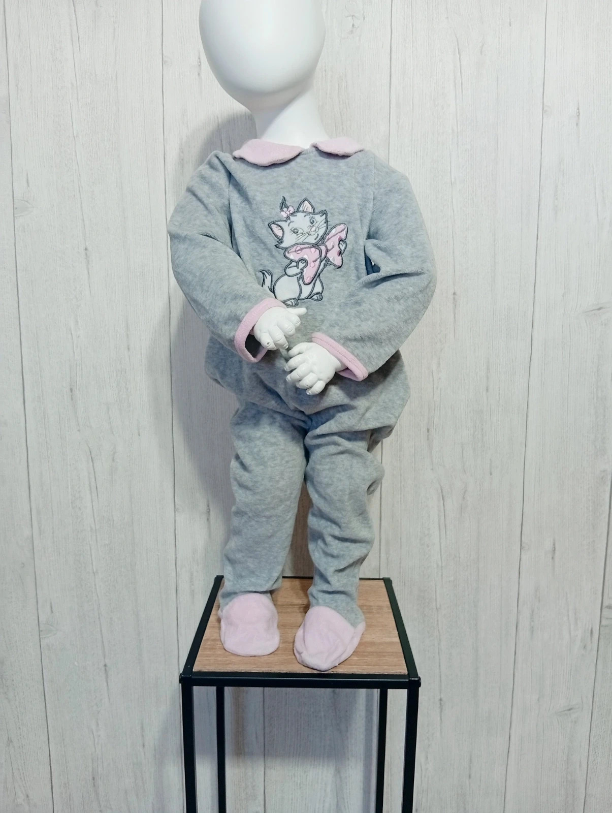 Pyjama fille - taille 2 ans (86 cm) - disney baby - couleur gris et rose