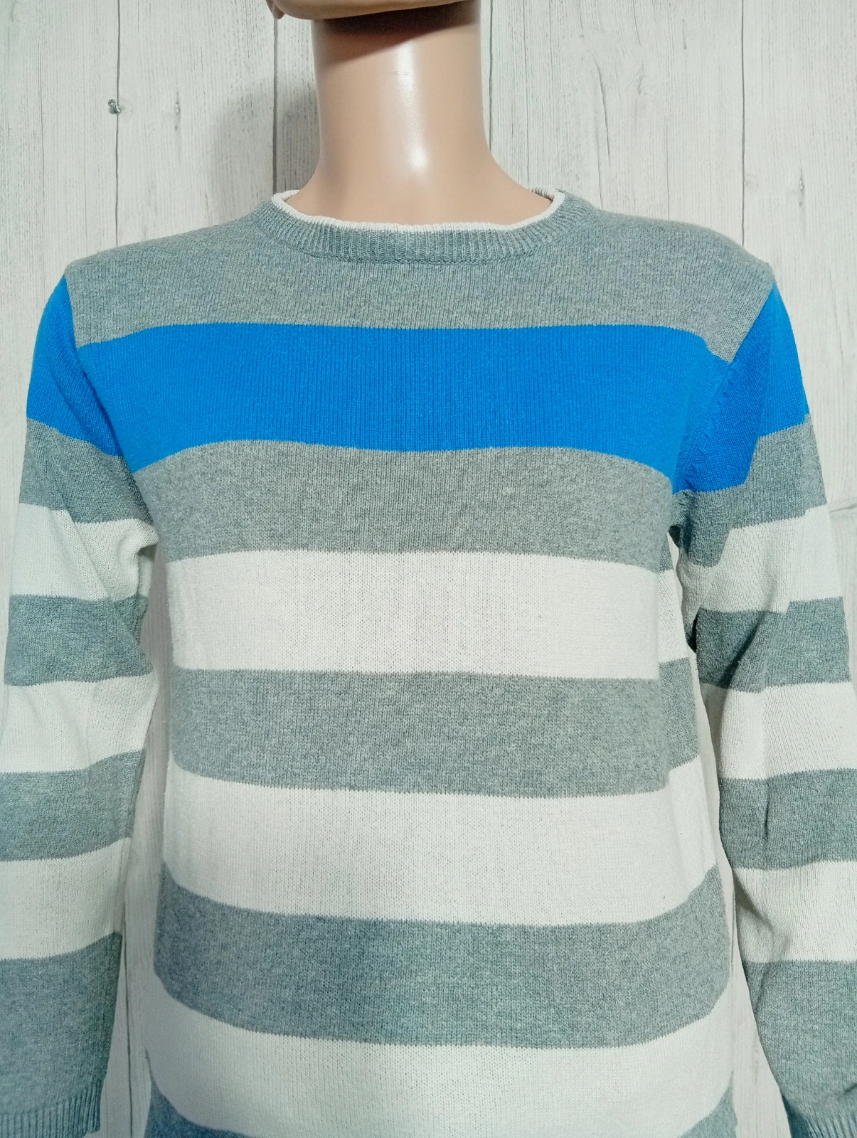 Pull garcon - taille 6 ans (113/119 cm) - inextenso-couleur blanc bleu et gris – In Extenso – taille 6 ans / 116 cm 2