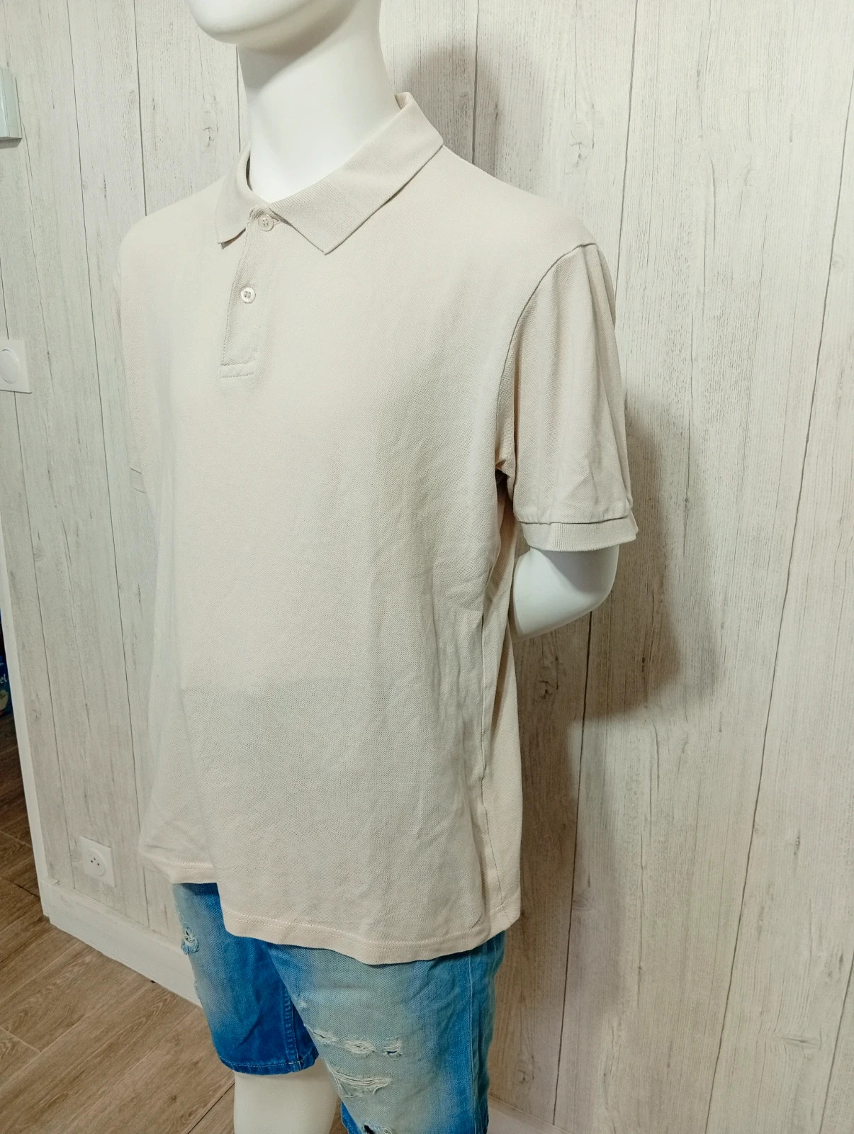 Polo homme - taille L/40- stone park - couleur beige – Stone Park – taille L 5