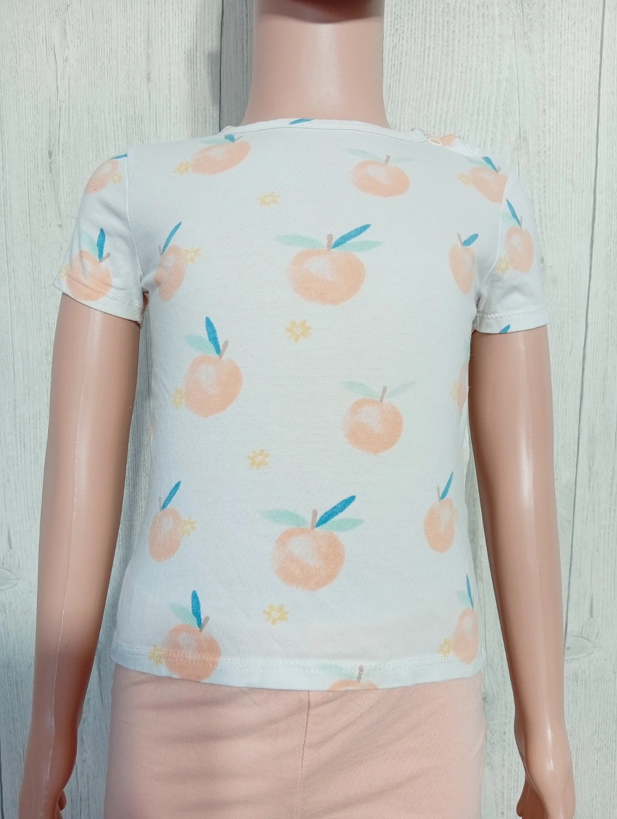Ensemble 2 pieces fille - taille 2 ans (83/89 cm) - couleur blanc et abricot – Kiabi – taille 18-24 mois / 86 cm 2