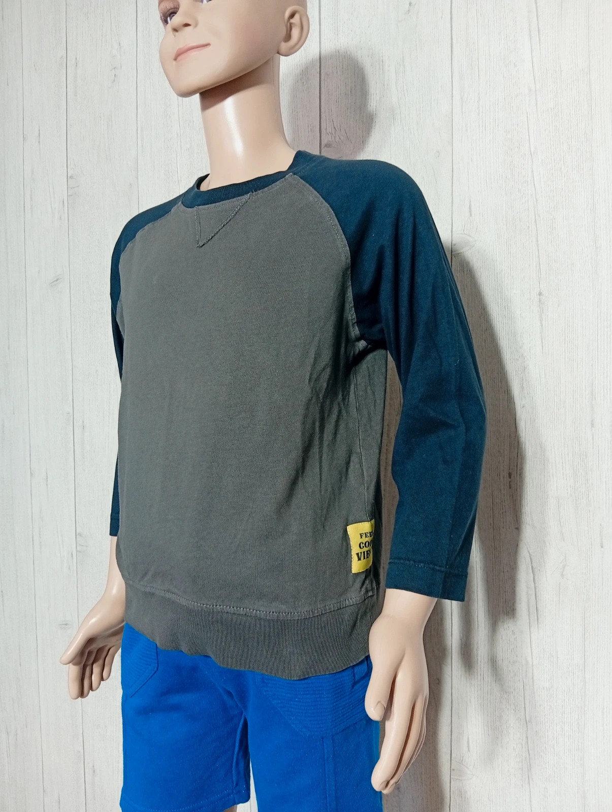 T-shirt manche longue garçon - taille 6 ans (116 cm) - zara - couleur noir et gris – Zara – taille 6 ans / 116 cm 5