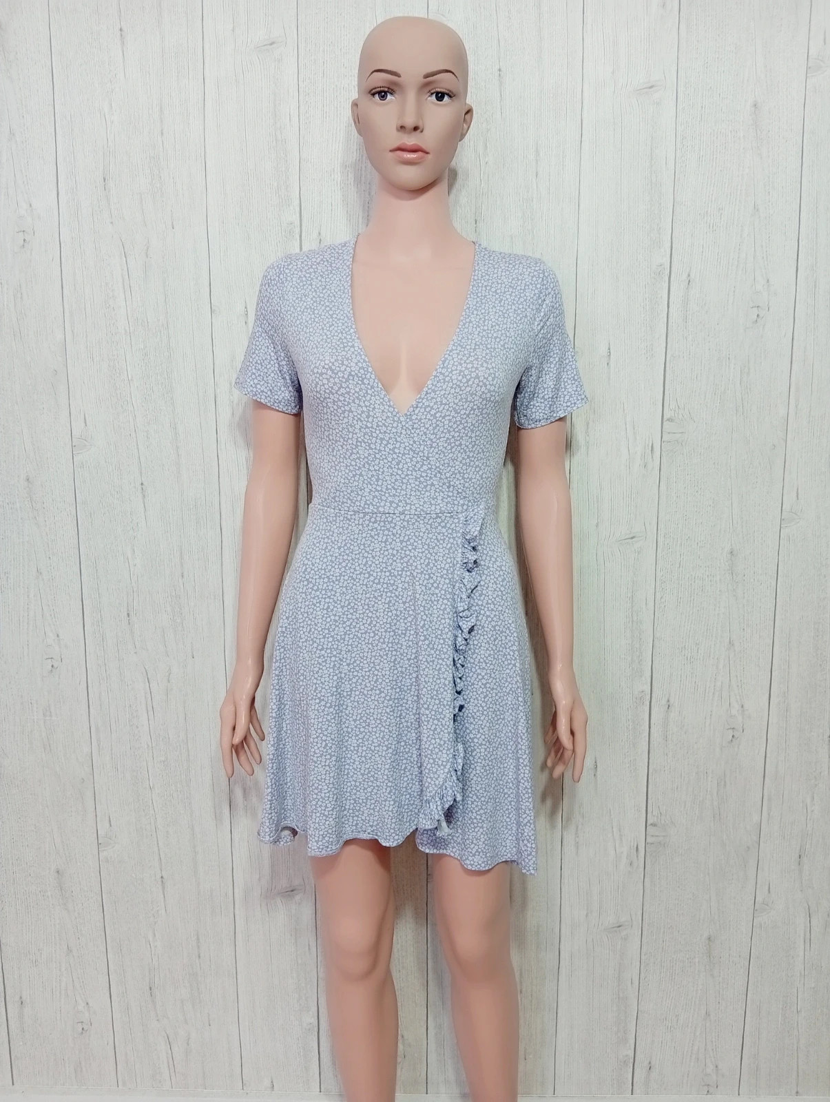 Robe femme - taille S/36 - pull & bear - couleur lila et blanc