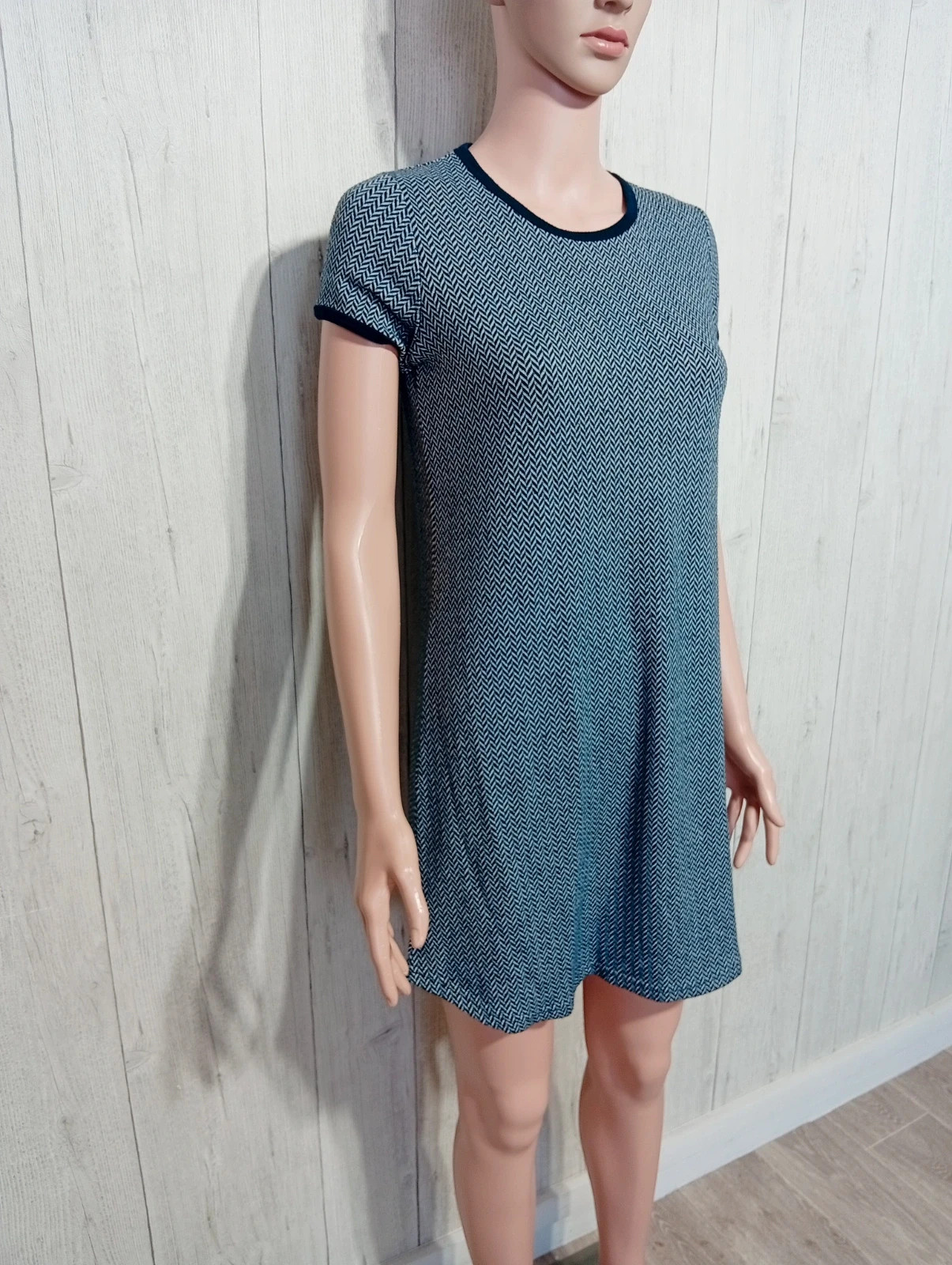 Robe femme - taille S/36 - bizzbee - couleur gris et marine – Bizzbee – taille S / 36 / 8 4
