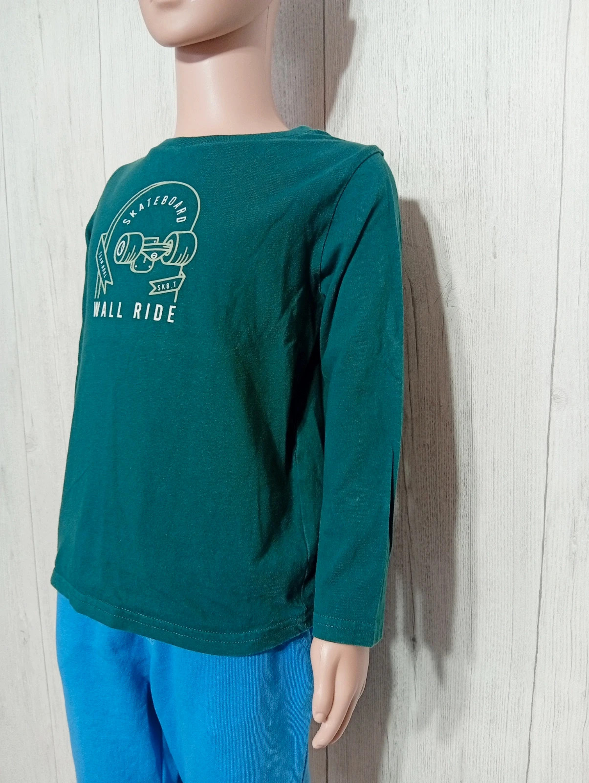 T-shirt manche longue garçon - taille 4 ans (98/107cm) - Kiabi - couleur vert foncé et blanc – Kiabi – taille 4 ans / 104 cm 5