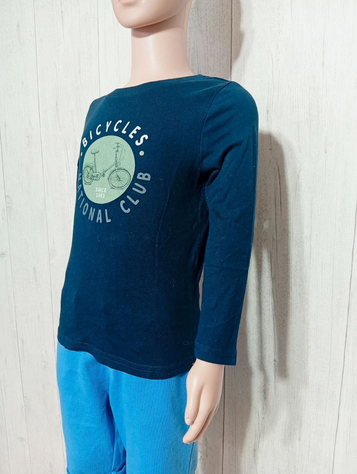 T-shirt manche longue garçon -taille 4 ans (98/107 cm)- Kiabi - couleur marine menthe – Kiabi – taille 4 ans / 104 cm 5