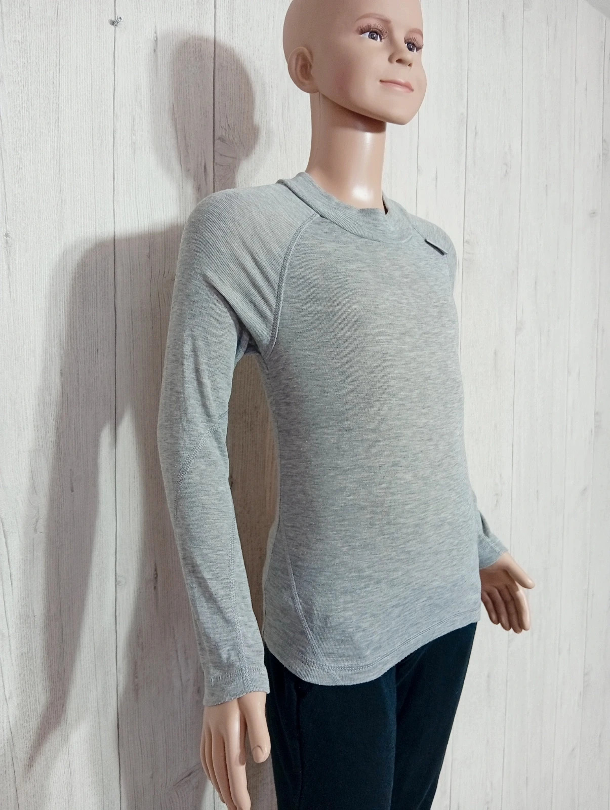 T-shirt manche longue garçon - taille 10ans(133/142 cm) - oxylane- couleur gris – Oxylane – taille 10 ans / 140 cm 4
