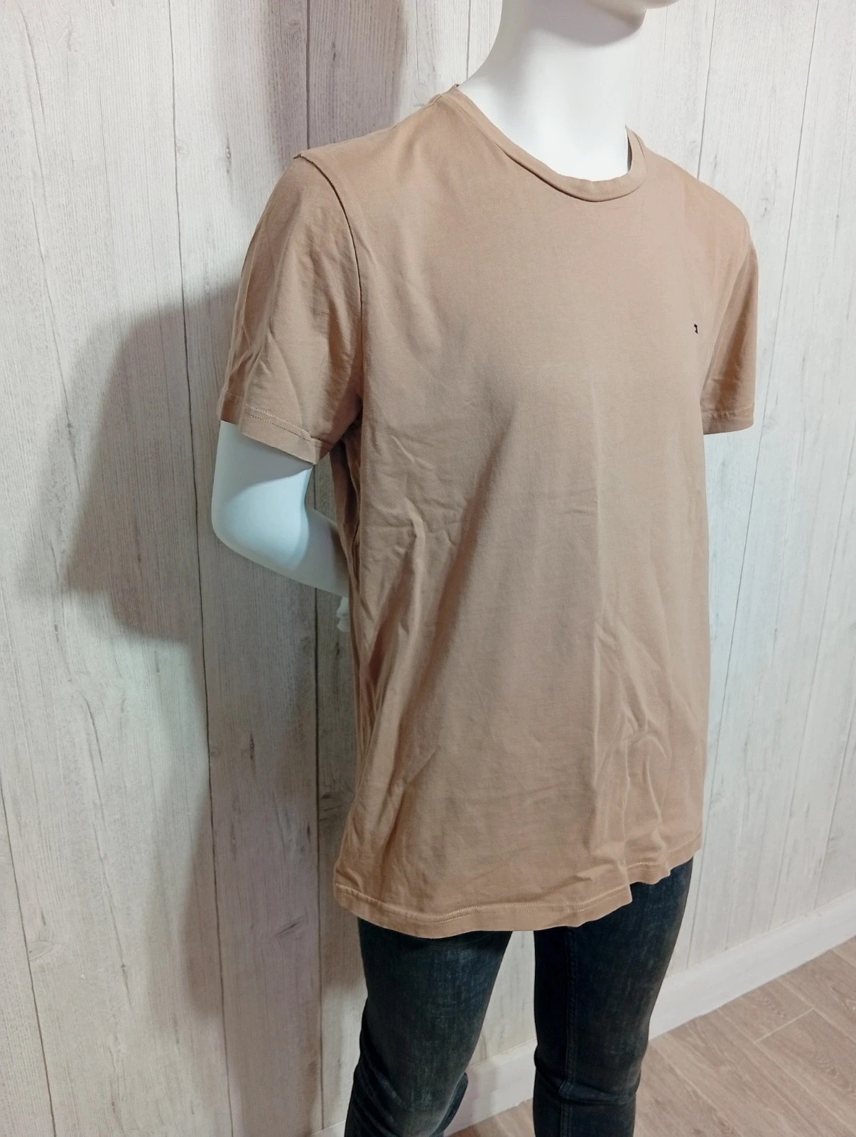 T-shirt manche courte homme - taille L/40 - Tommy Hilfiger - couleur beige – Tommy Hilfiger – taille L 4