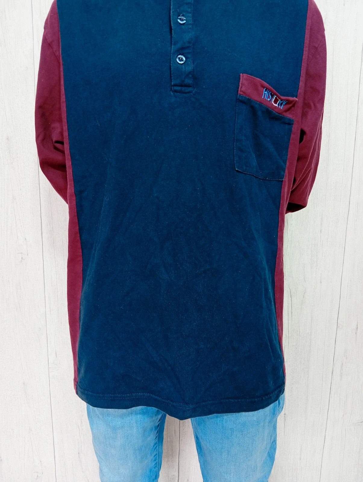 Polo homme - taille L/40 - cambier - couleur marine et bordeaux – cambier – taille L 3