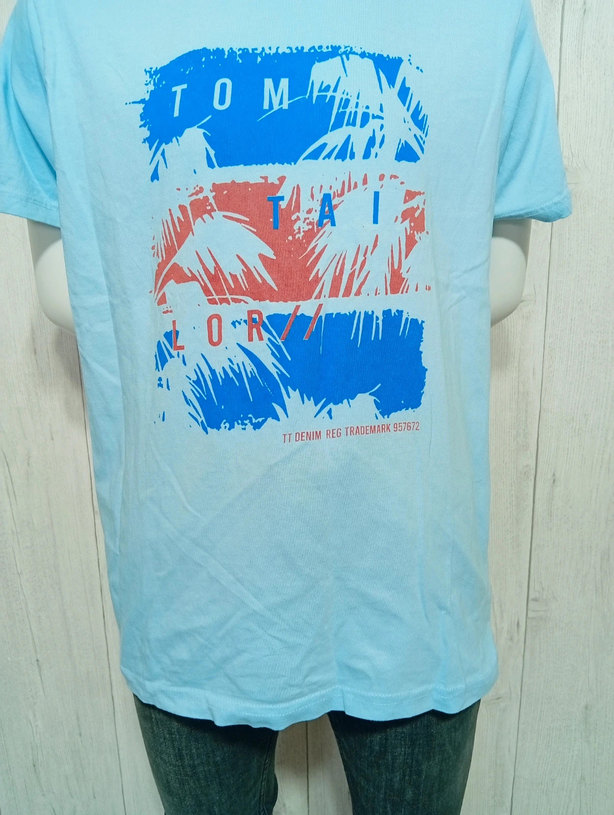 T-shirt manche courte homme - taille L/40 - Tom tailor - couleur bleu clair – Tom Tailor – taille L 3