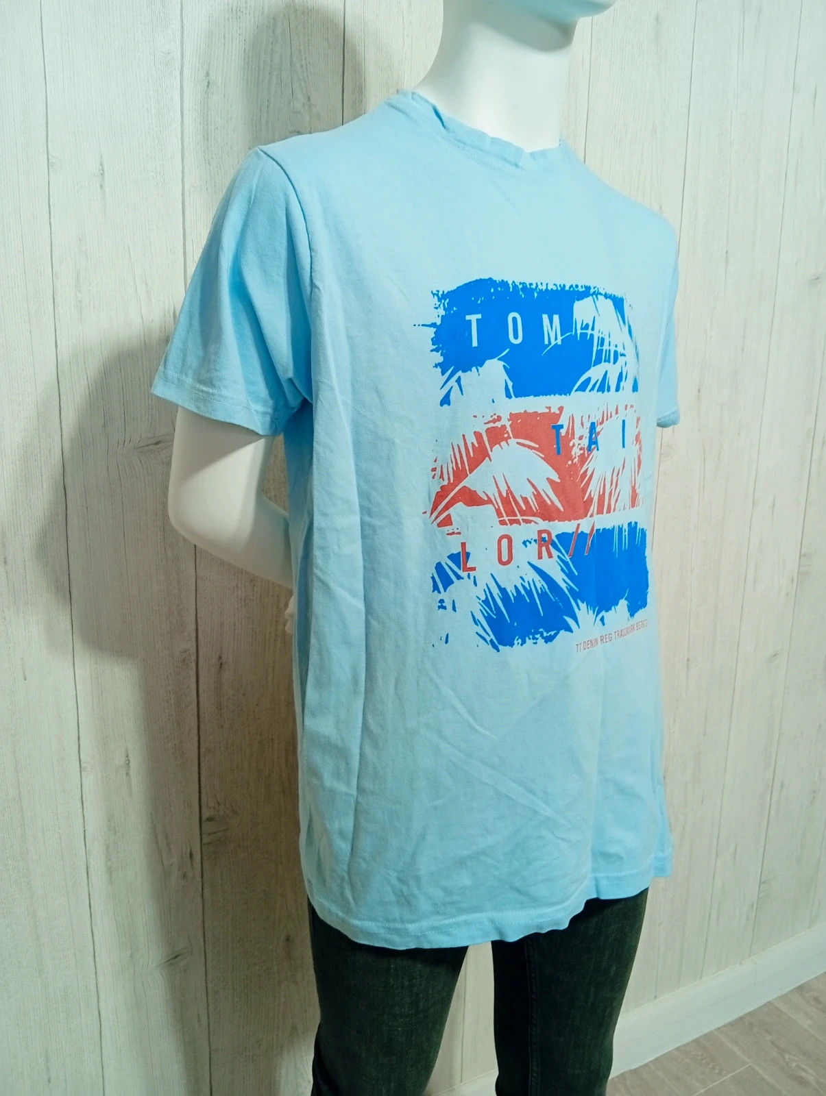 T-shirt manche courte homme - taille L/40 - Tom tailor - couleur bleu clair – Tom Tailor – taille L 4